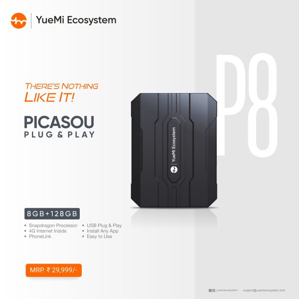 Yuemi P8-Smart Plug & Play Picasou Device 8GB+128 GB - Image 3